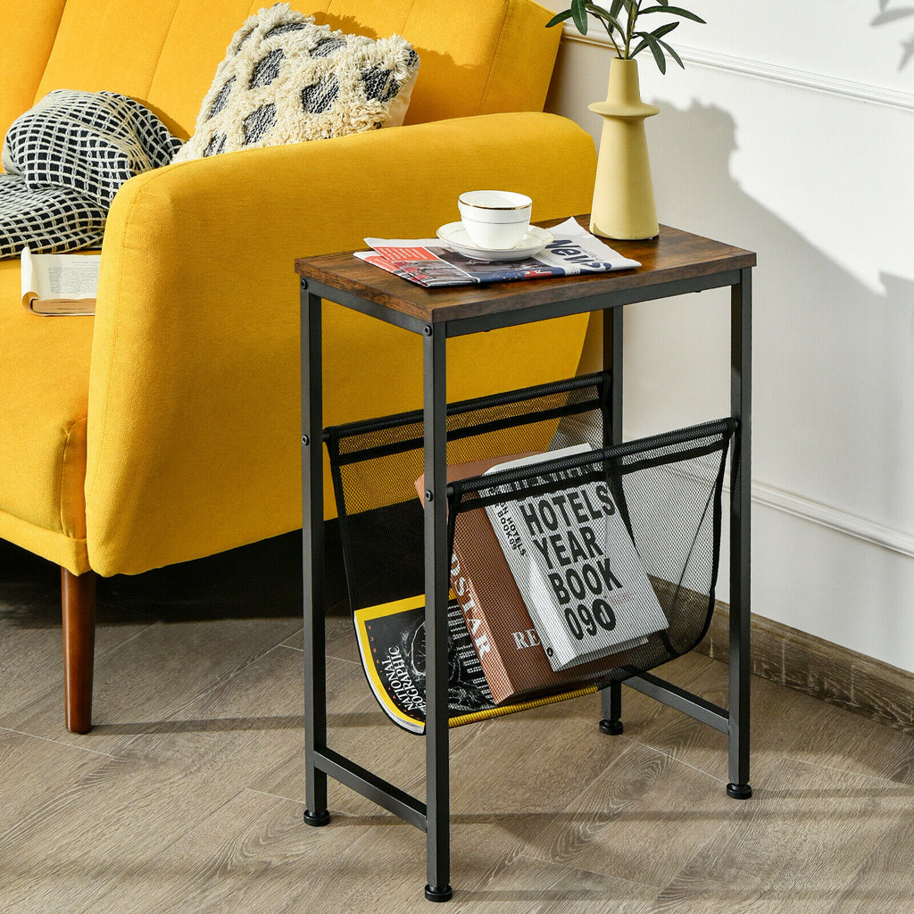 2 Tier Narrow Sofa Side End Table / Laptop Stand