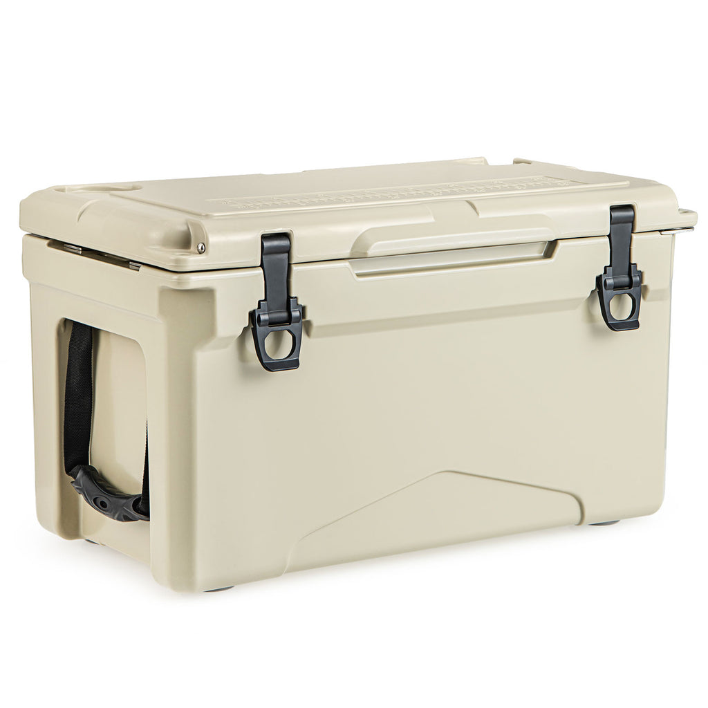 28L Rotomolded Cooler Insulated Portable Ice Chest-Tan