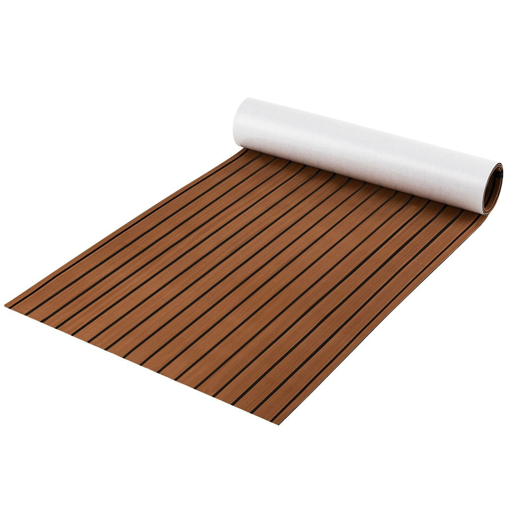 240 x 90 cm Non Slip Marine Carpeting Mat Brown