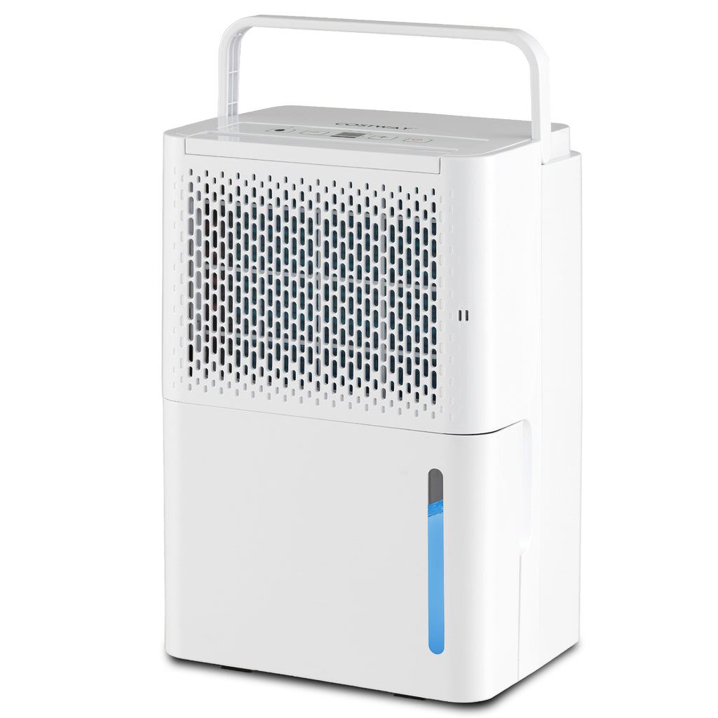 20L/Day Dehumidifier with Continuous Drying Auto Mode and 24H Timer - White