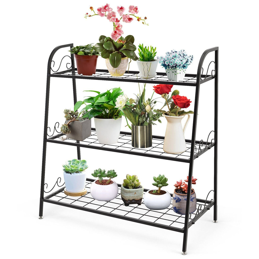 3 tier Metal Plant Stand Shelf Display Rack for Plants Shoes