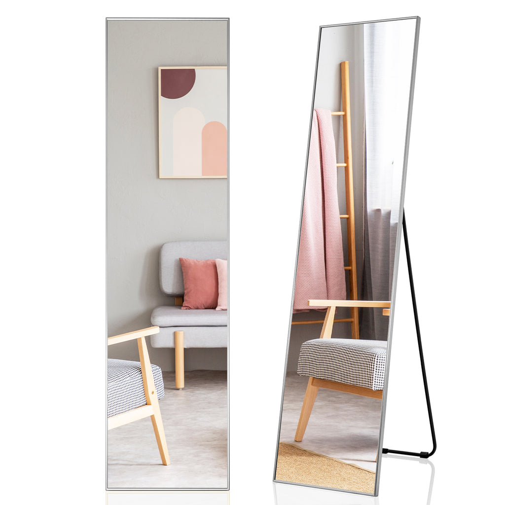 160 x 40cm Full Length Mirror with Shatter-proof Glass-Silver