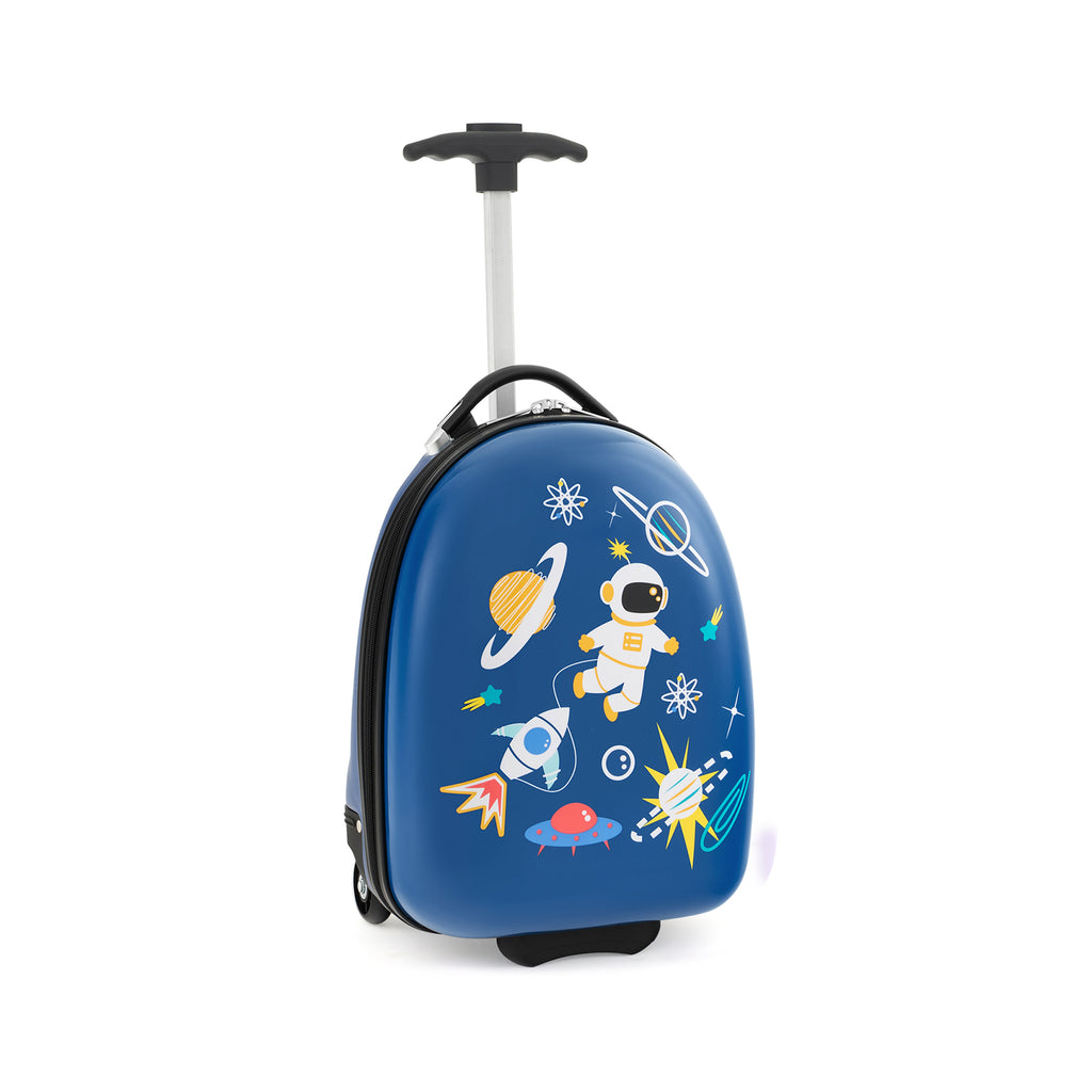 16 Inches Kids Carry-On Luggage with Wheels-Blue