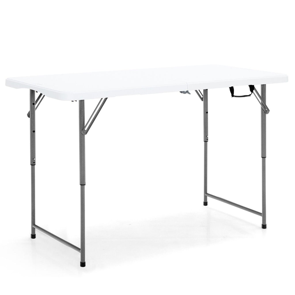 Portable Bi-fold Picnic Table with 3-Level Height Adjustment