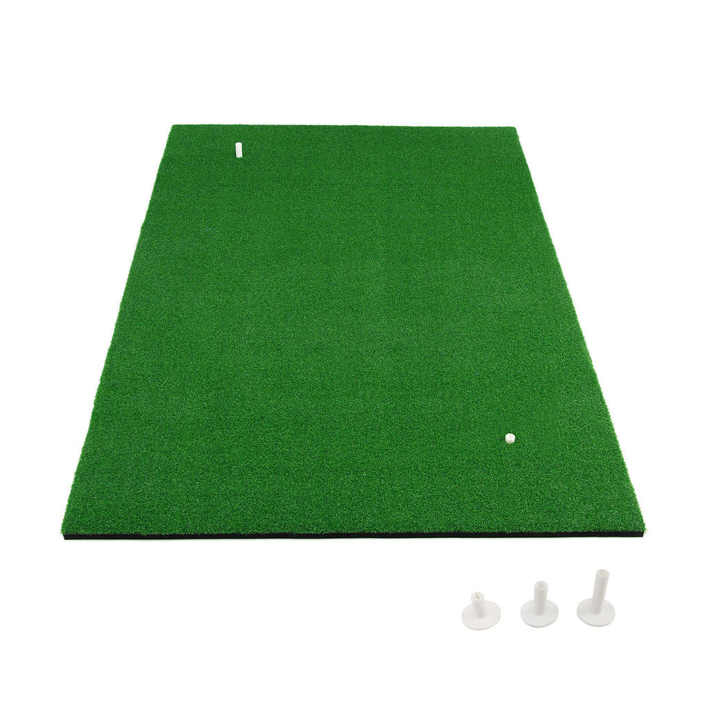 Golf Hitting Mat with Synthetic Turf and 2 Tee Positions