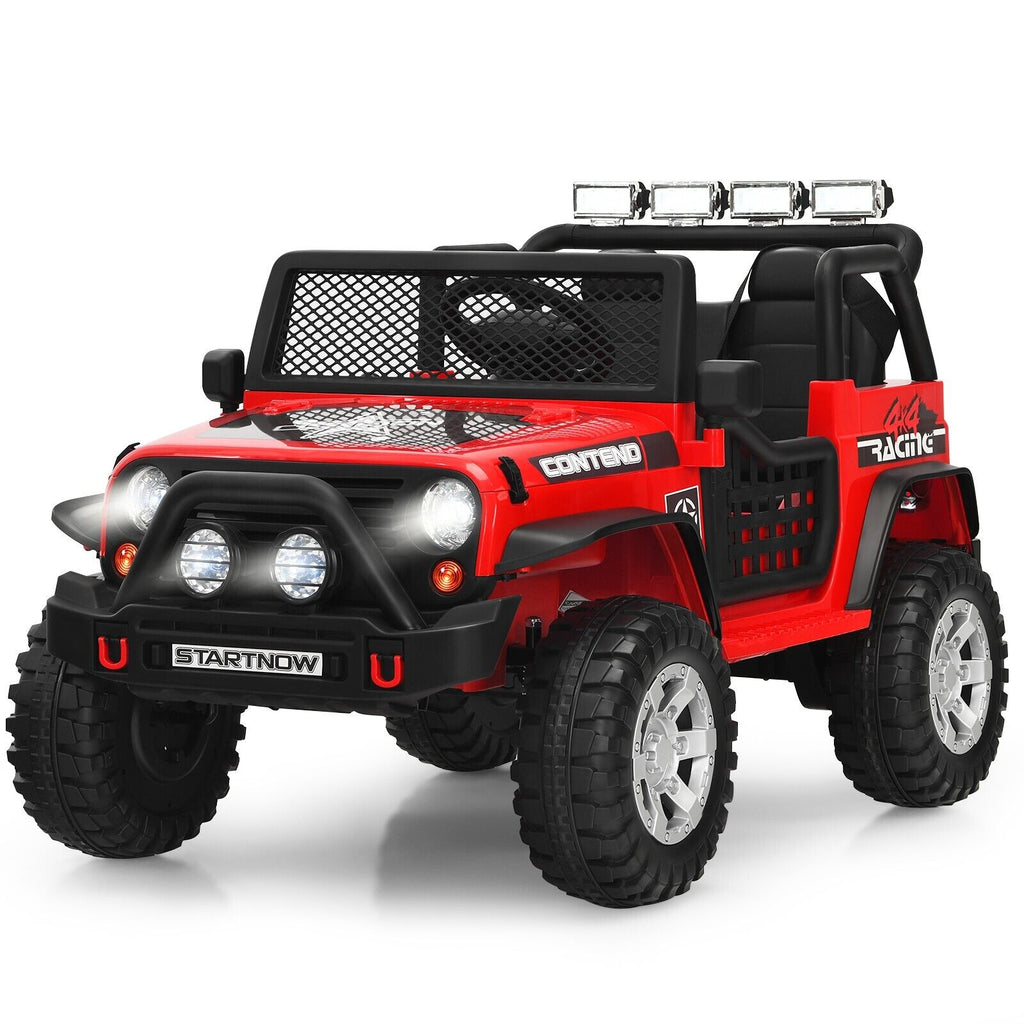 2 Seat Kids Ride on Truck with Parent Remote Control Red