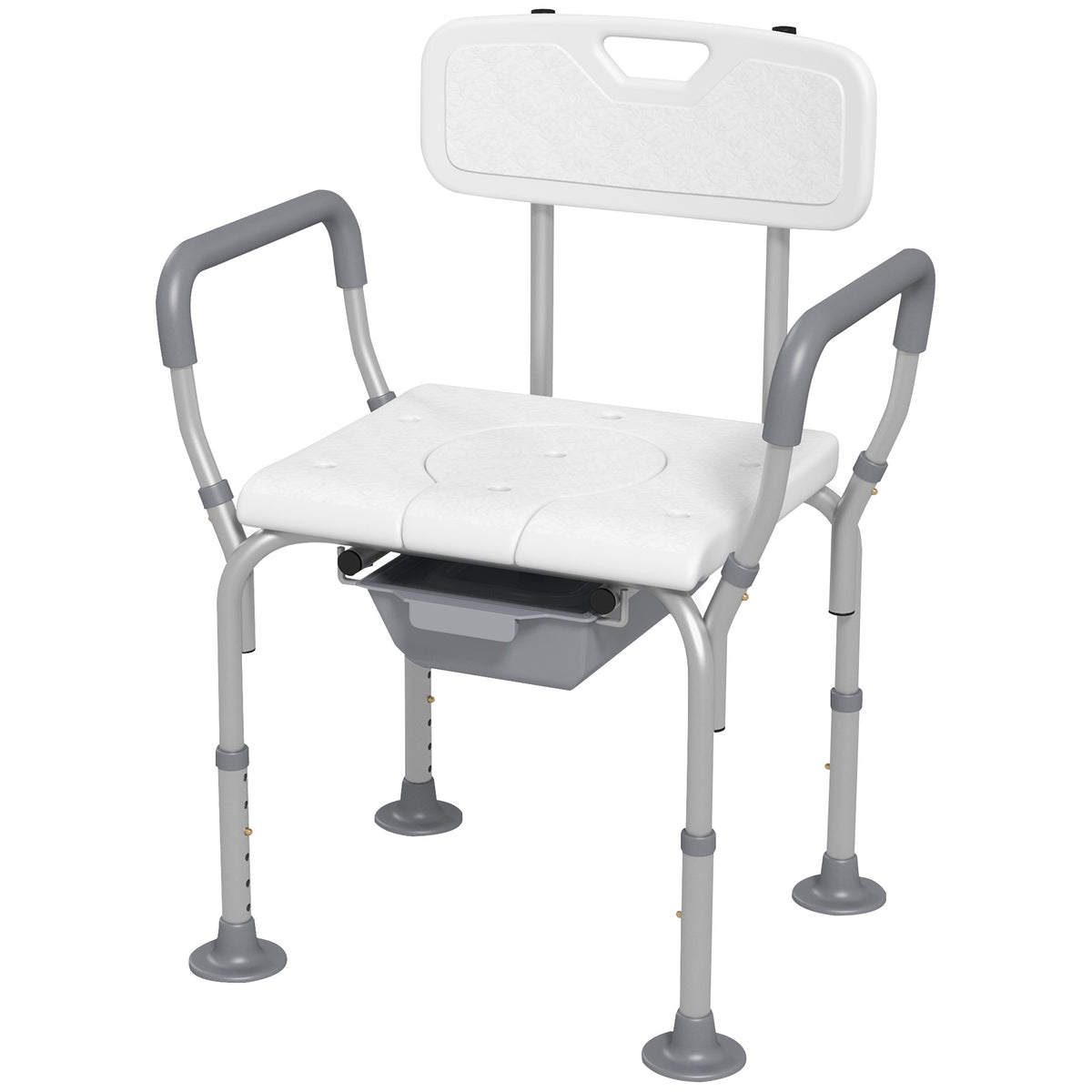 HOMCOM Shower Chair for the Elderly and Disabled, Adjustable