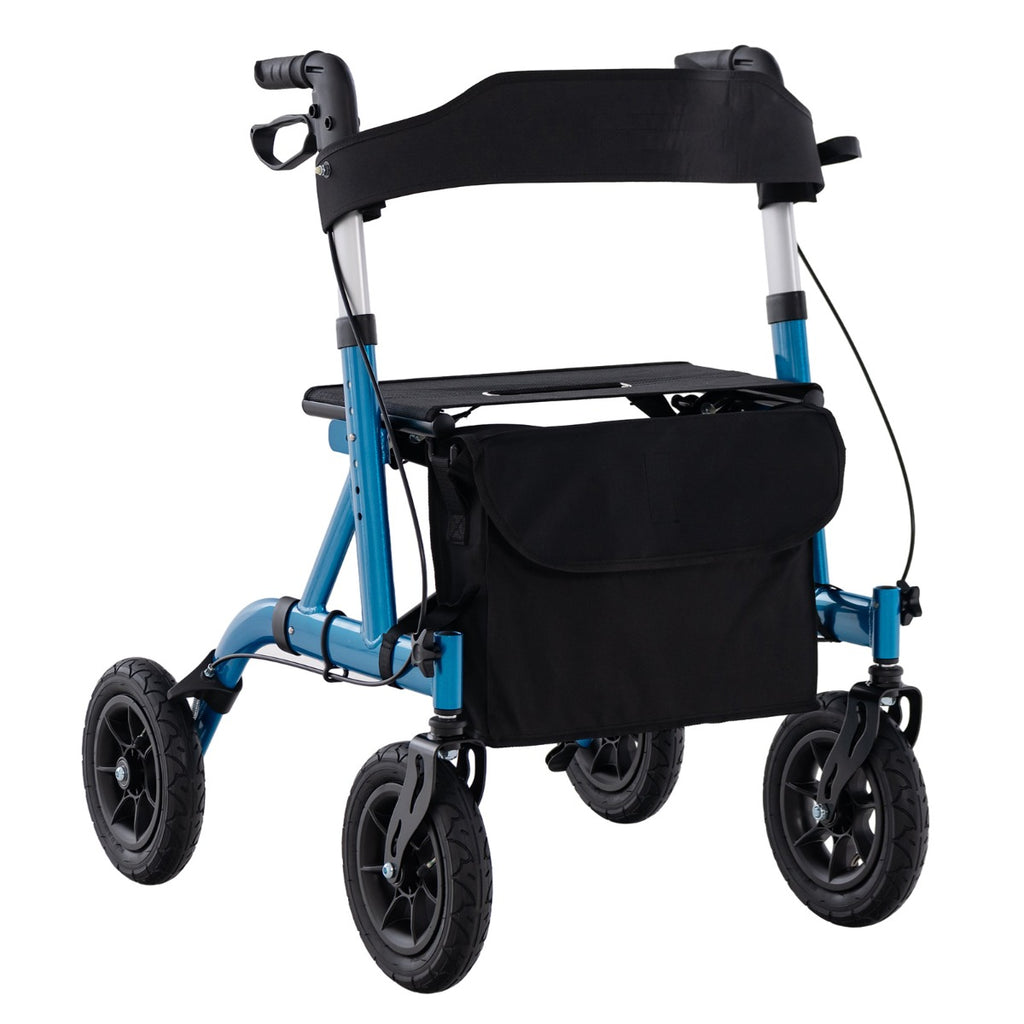 Foldable Rolling Walker with Seat-Blue