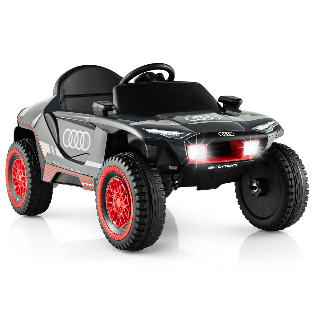 12V Licensed Audi Kids Ride On E-tron Racing Car with Remote Control-Grey