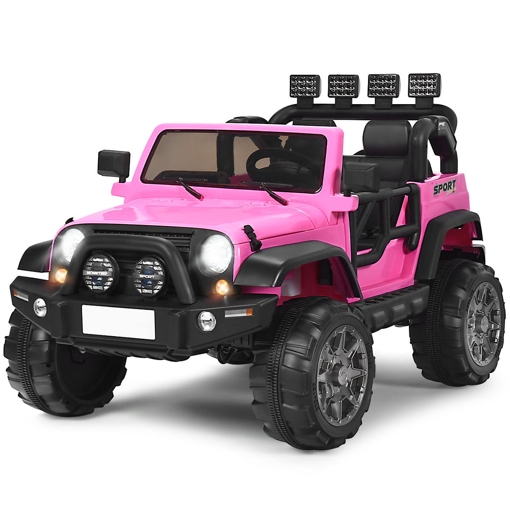 12V Electric Kids Ride On Truck with Remote Control-Pink