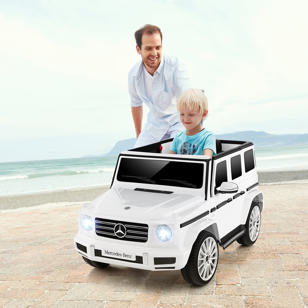 12V Licensed Mercedes-Benz Kids Ride-on Car with Remote Control-White