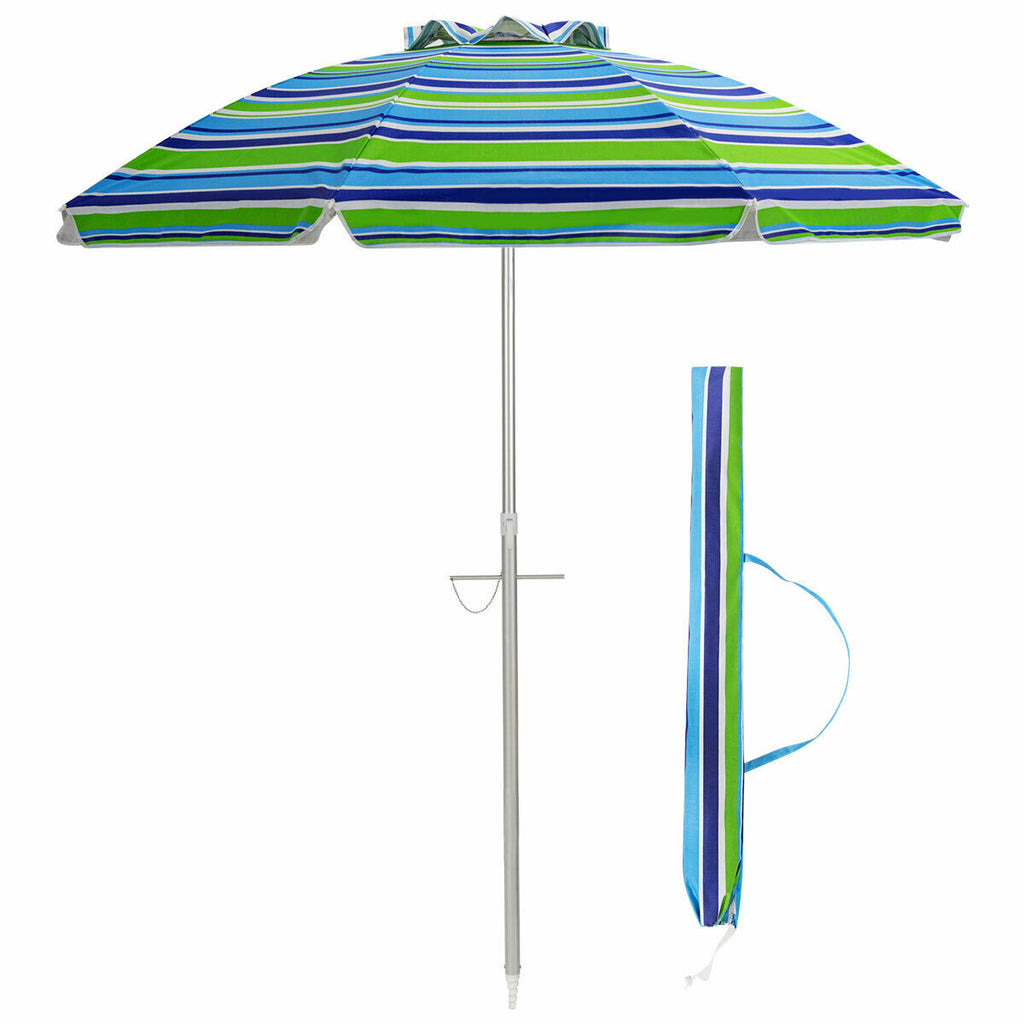 2m Sun Umbrella  Tilts with UPF 50+ Protection Green