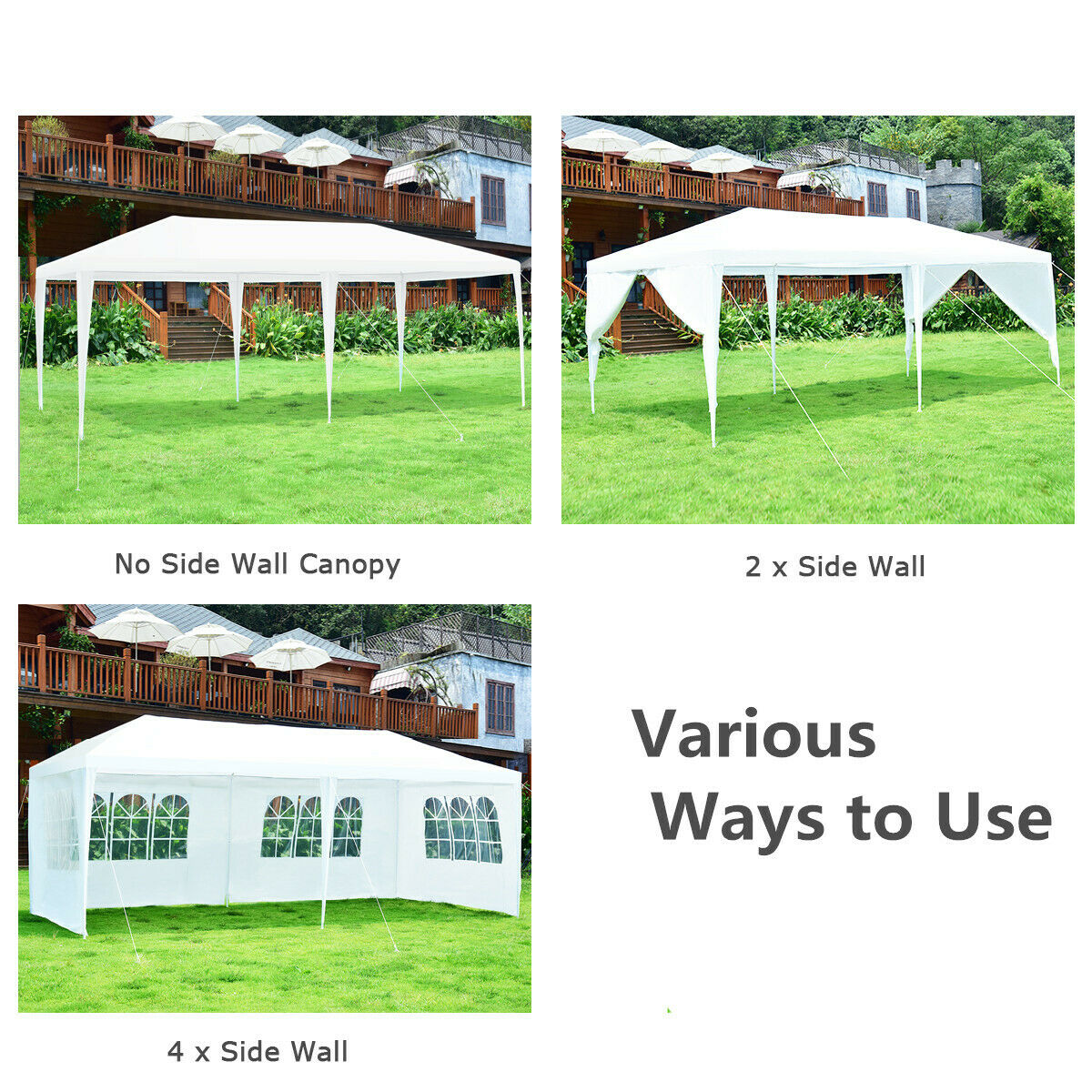 3 m x 6 m Garden Gazebo Party Canopy Tent Waterproof