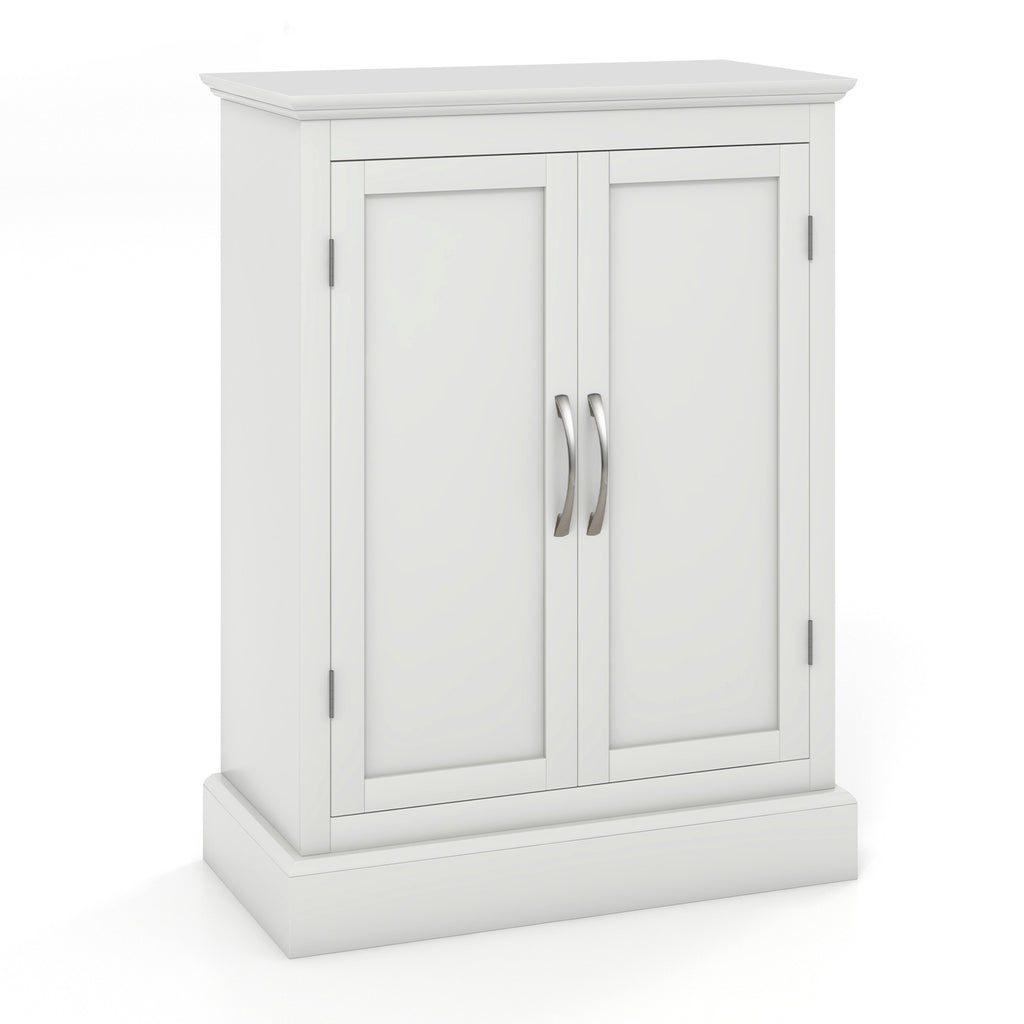 2 Doors Freestanding Bathroom Floor Cabinet-White