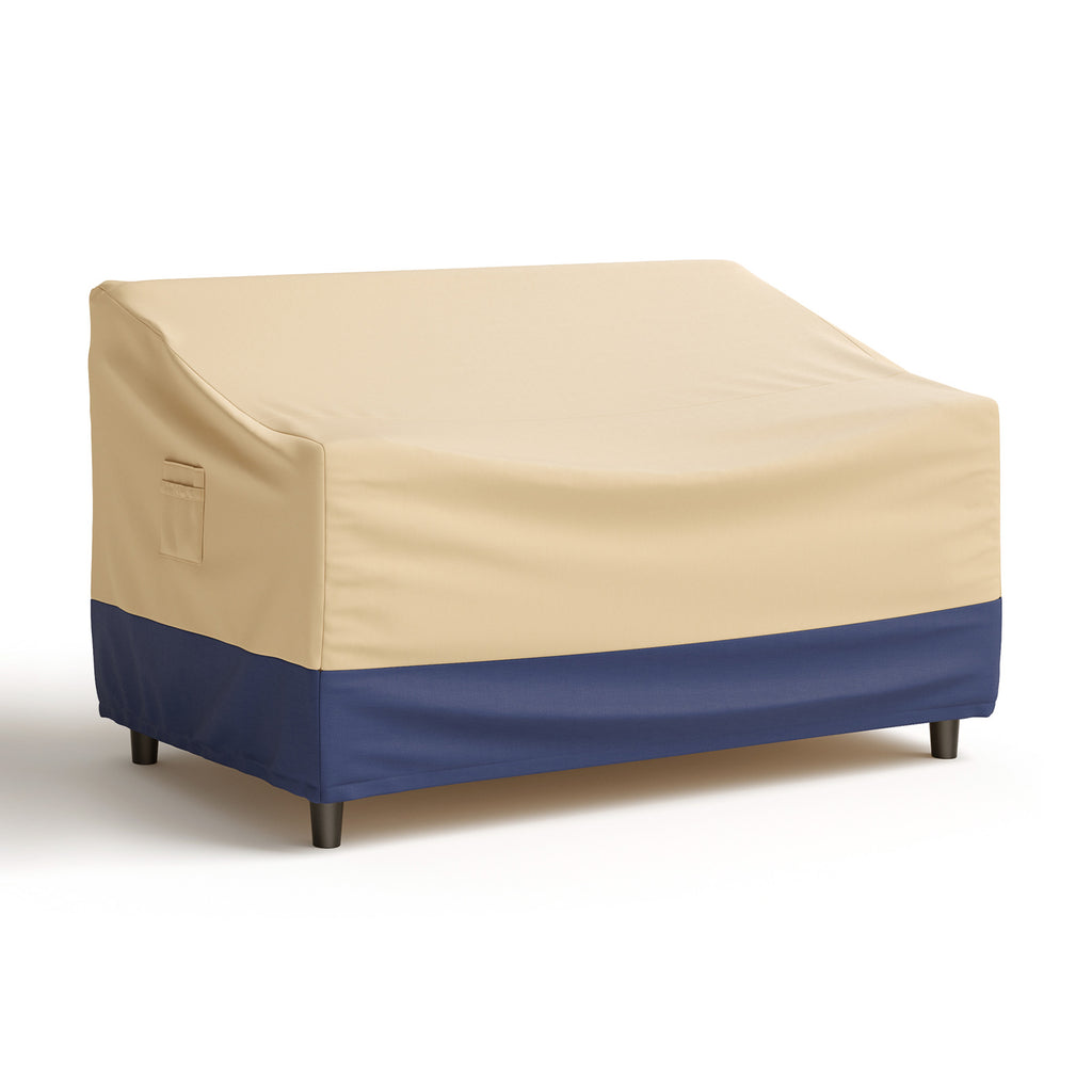 2-Seater Polyester Outdoor Sofa Cover with Air Vents and Handles