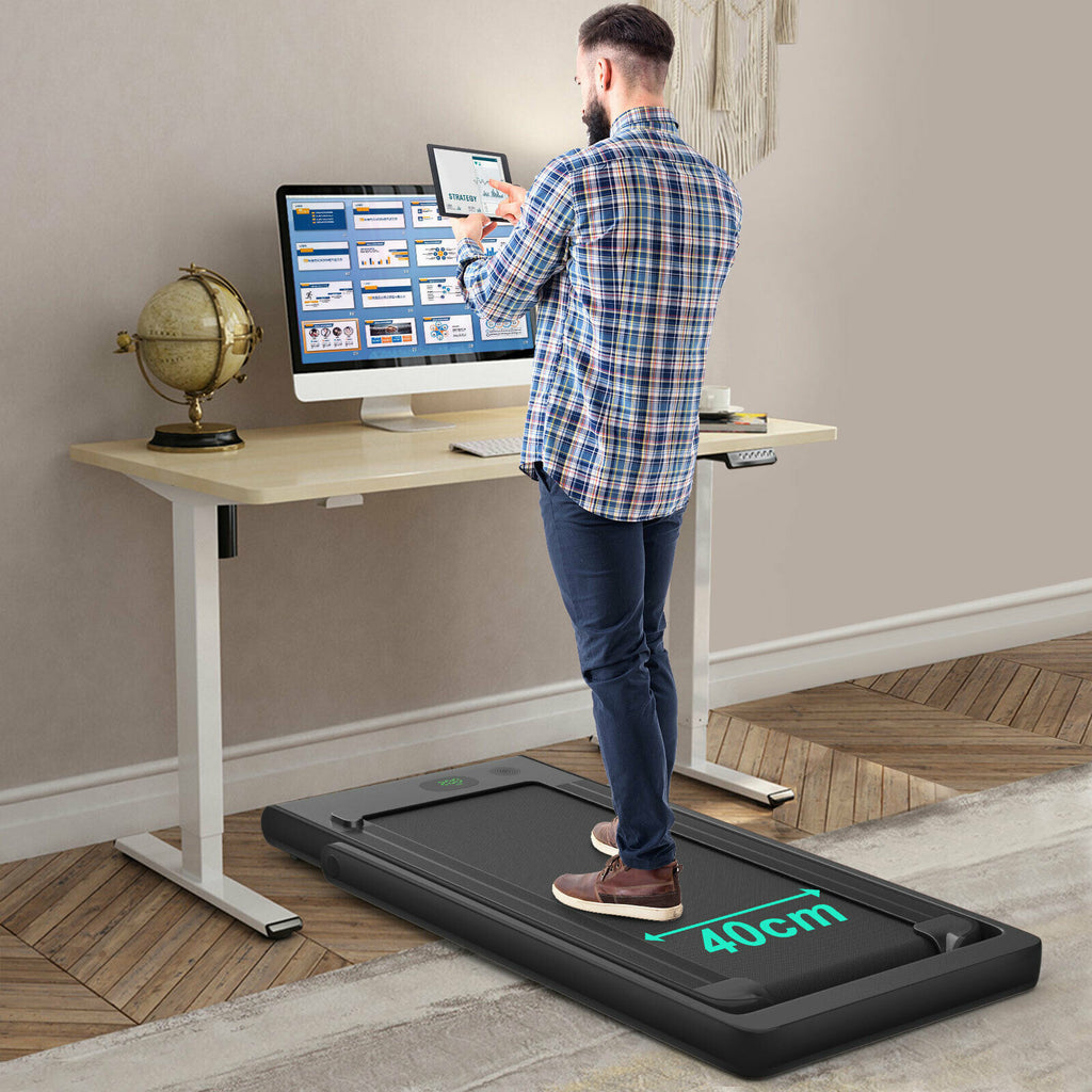 1-12Kph Folding Electric Treadmill with Bluetooth Capability-Black