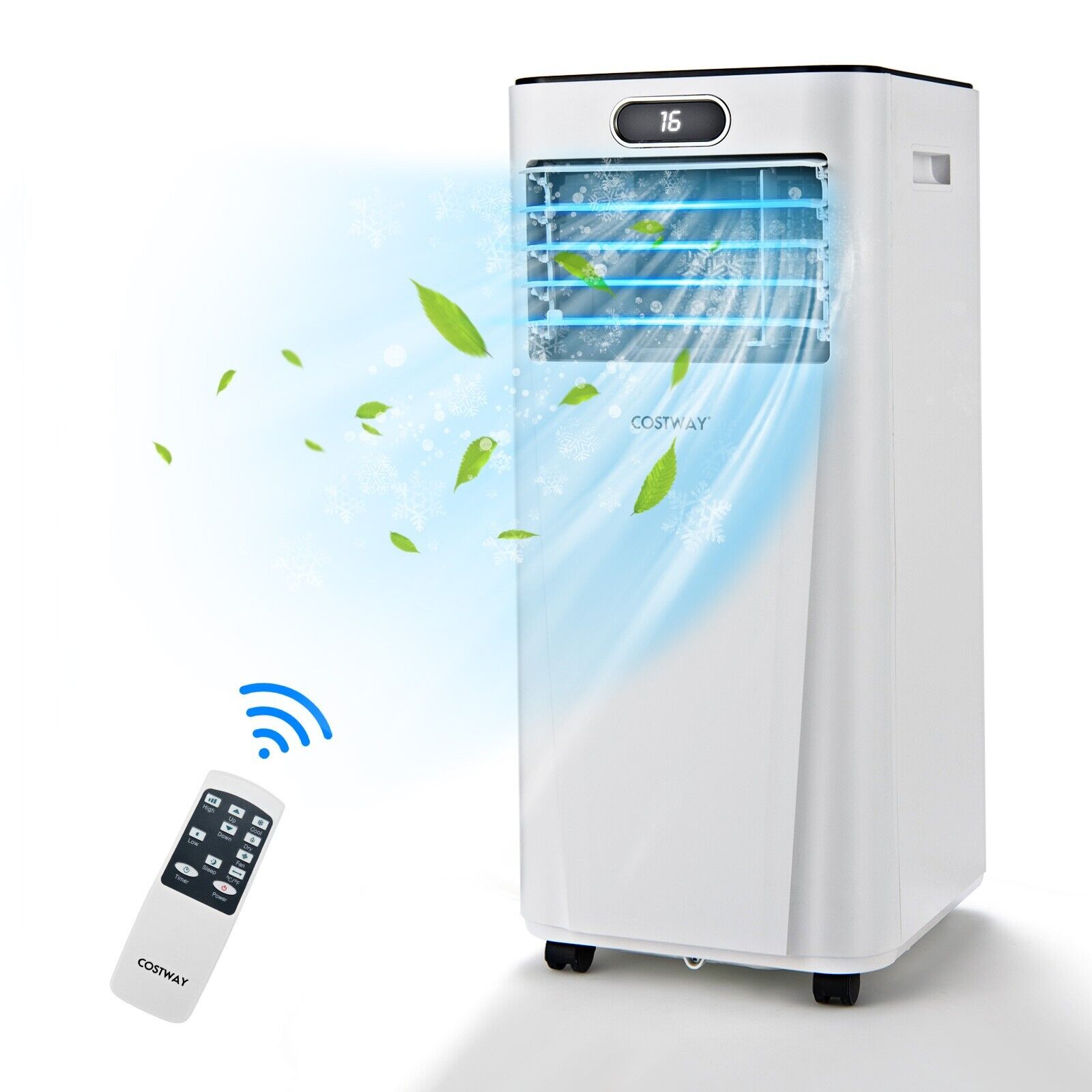9000 BTU -in-1 Portable Air Conditioner with Remote Control and 24H Timer