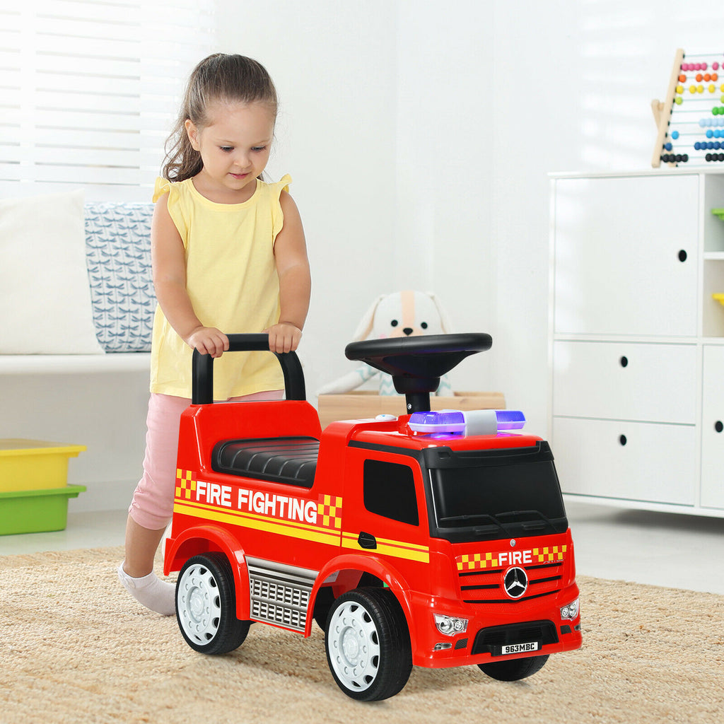 Kid's Ride On Push Car Licensed Mercedes Benz Firefighter