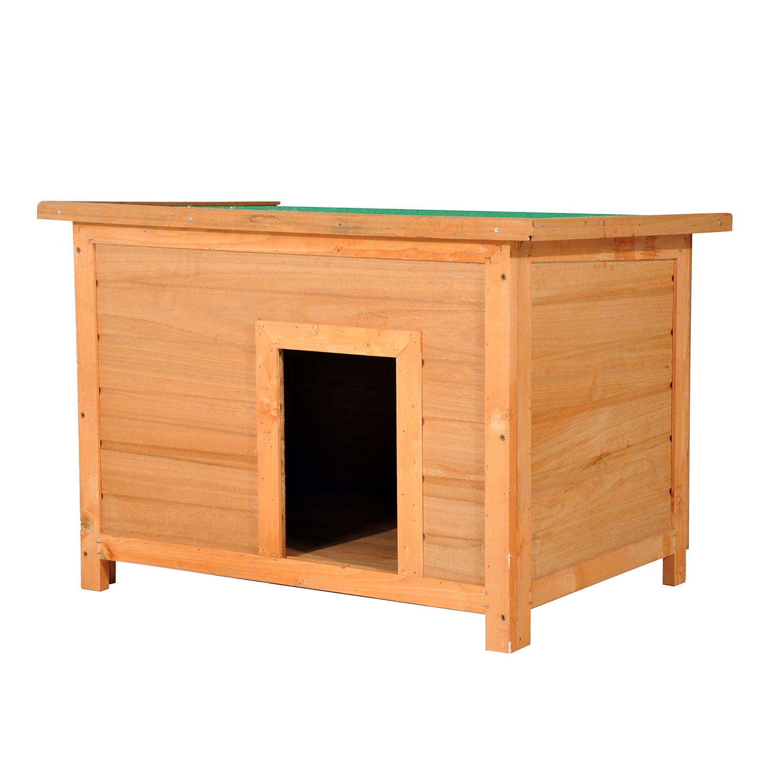 Pawhut 85cm Elevated Dog Kennel Wooden Pet House Outdoor Waterproof - Inspirely