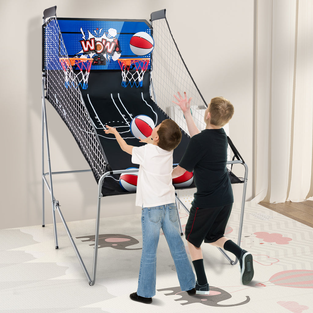 Basketball Arcade Game Indoor for 2 Players-Blue