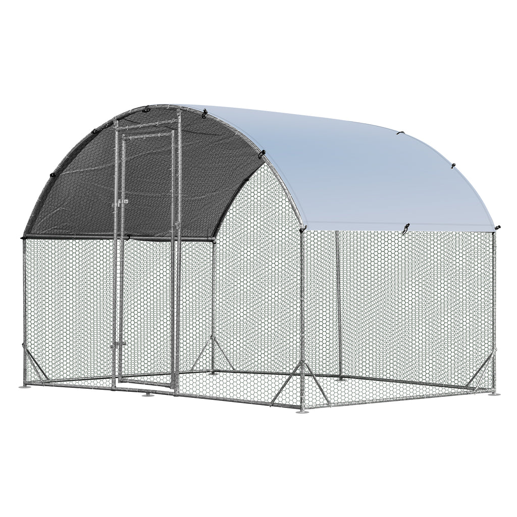Chicken Coop with Waterproof and Sun-protective Cover for Backyard, Farm-S
