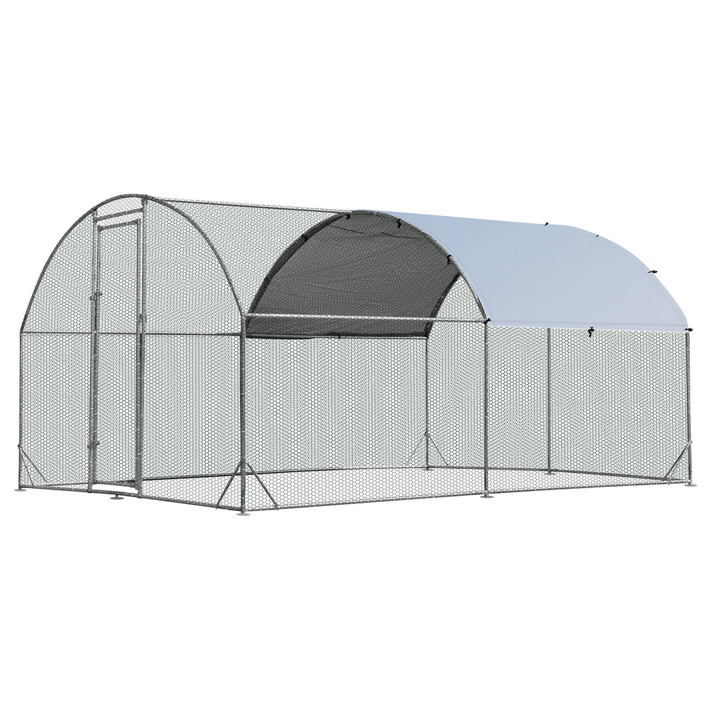 Chicken Coop with Waterproof and Sun-protective Cover for Backyard, Farm-M