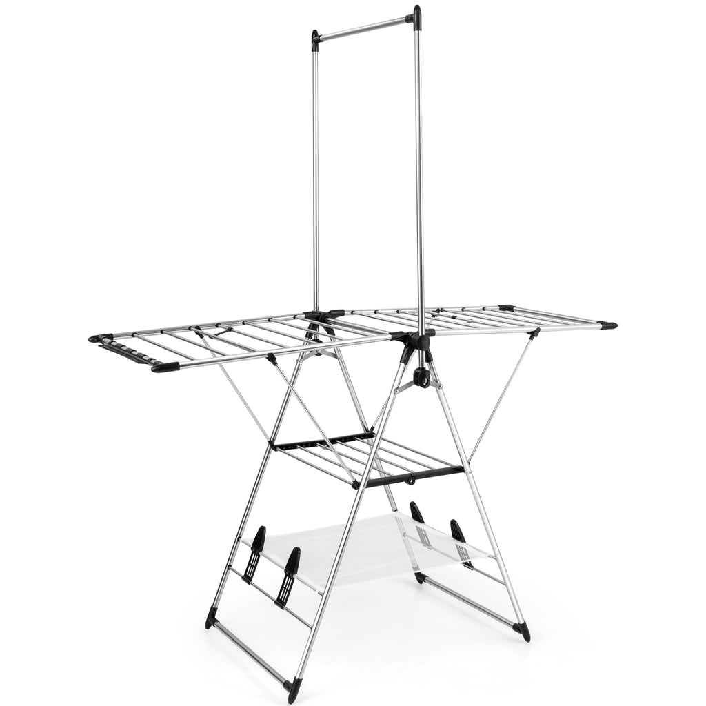 Clothes Drying Rack with 6-Level Adjustable Height