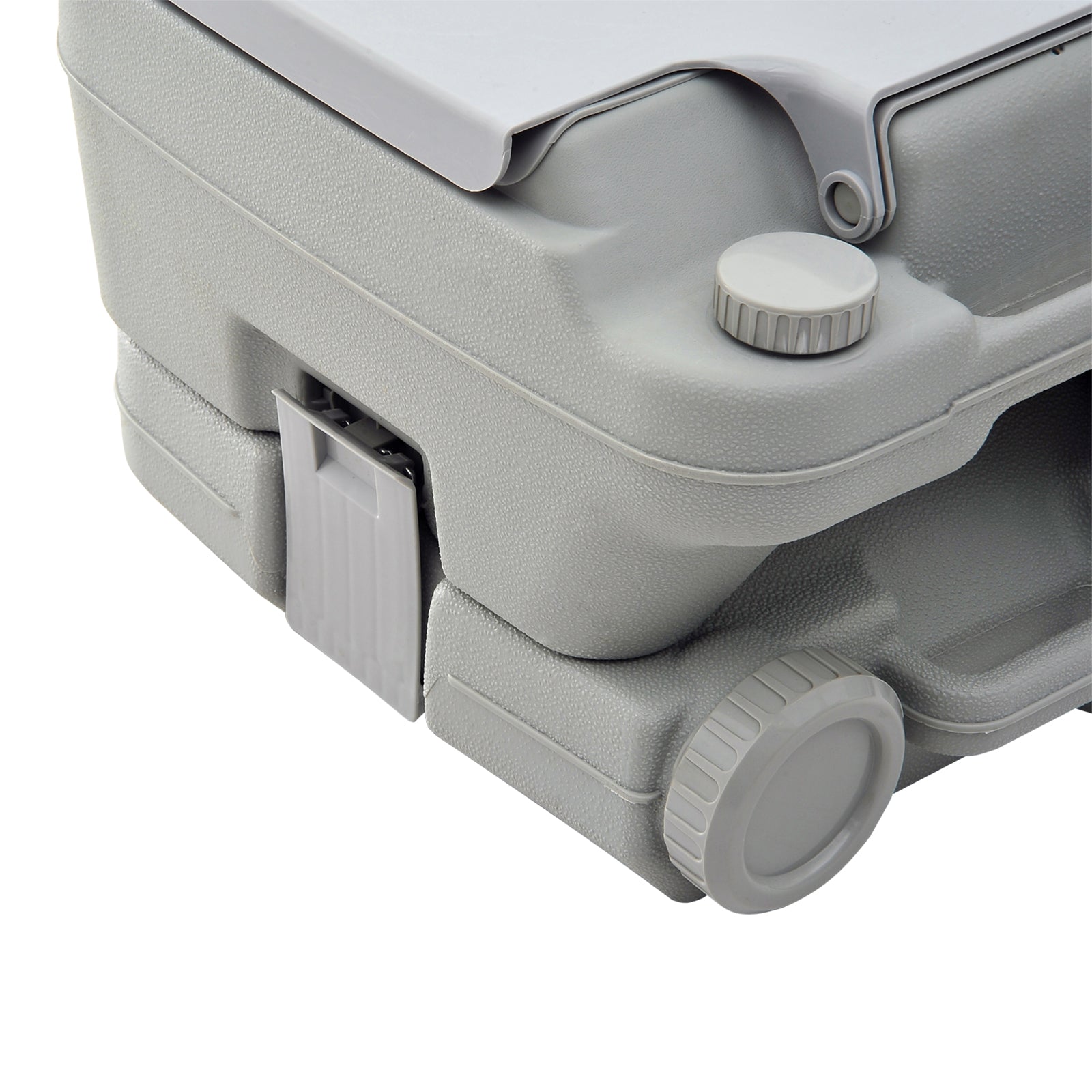 HOMCOM 10L Portable Travel Toilet Outdoor Camping Picnic with 2 Detachable Tanks & Push-button Operation, Grey - Inspirely