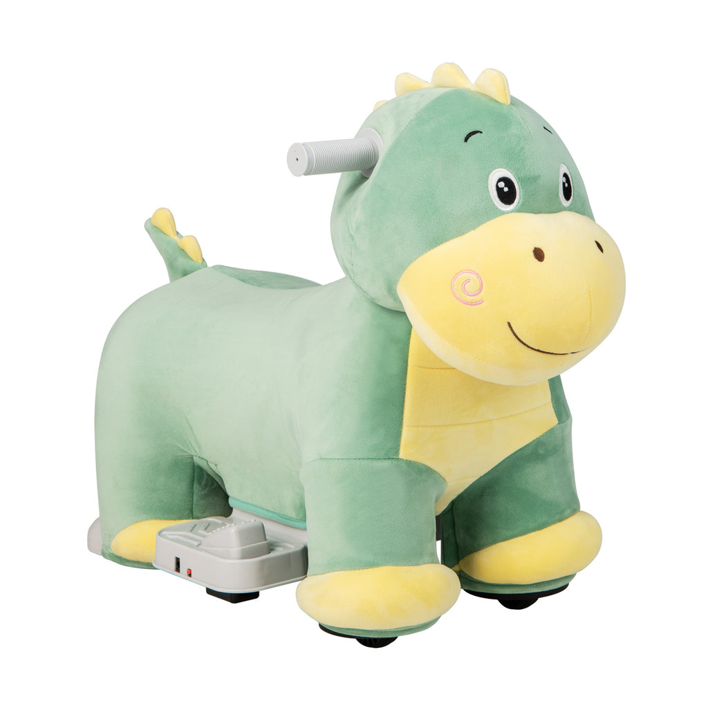 6V Electric Animal Ride On Toy with Music Function-Green