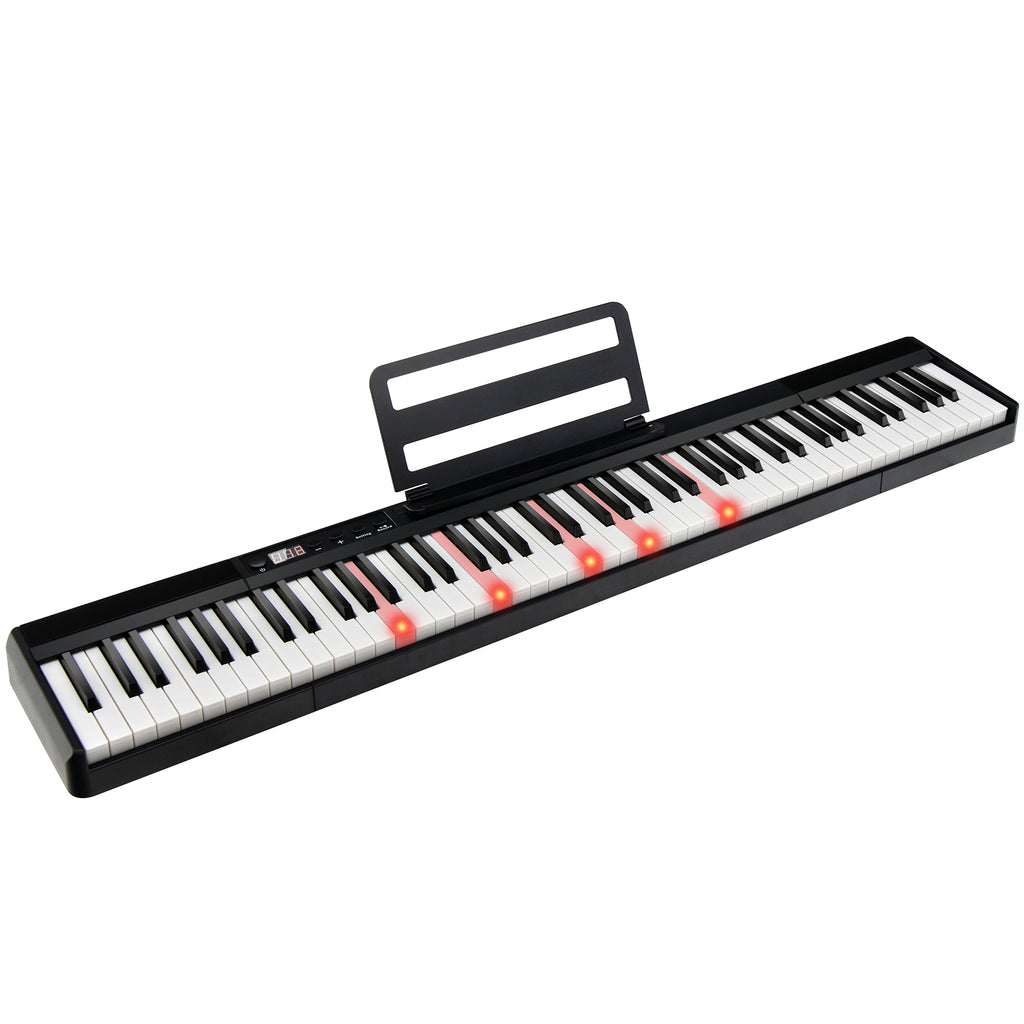 88-Key Electronic Keyboard with Storage Bag for Kids and Adults-Black