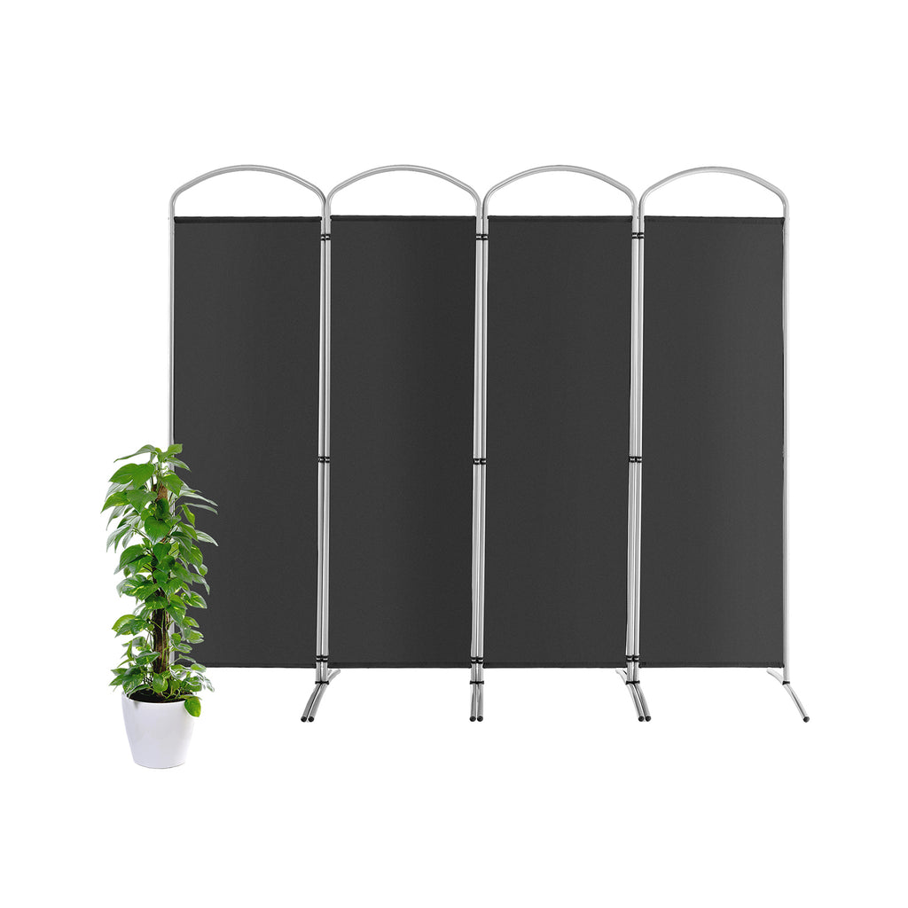 4 Panel Freestanding Folding Room Divider for Living Room Office-Grey
