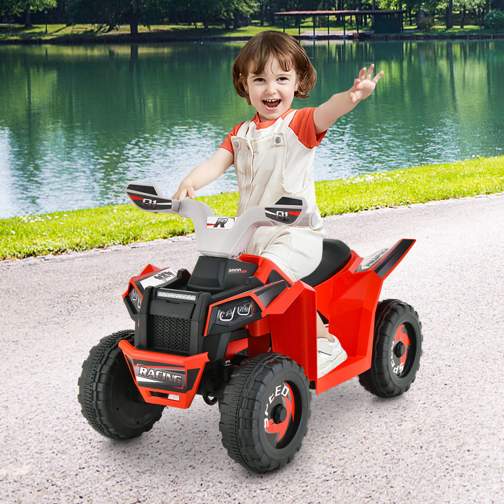 Kids Ride on ATV with Direction Control Large Seat-Red