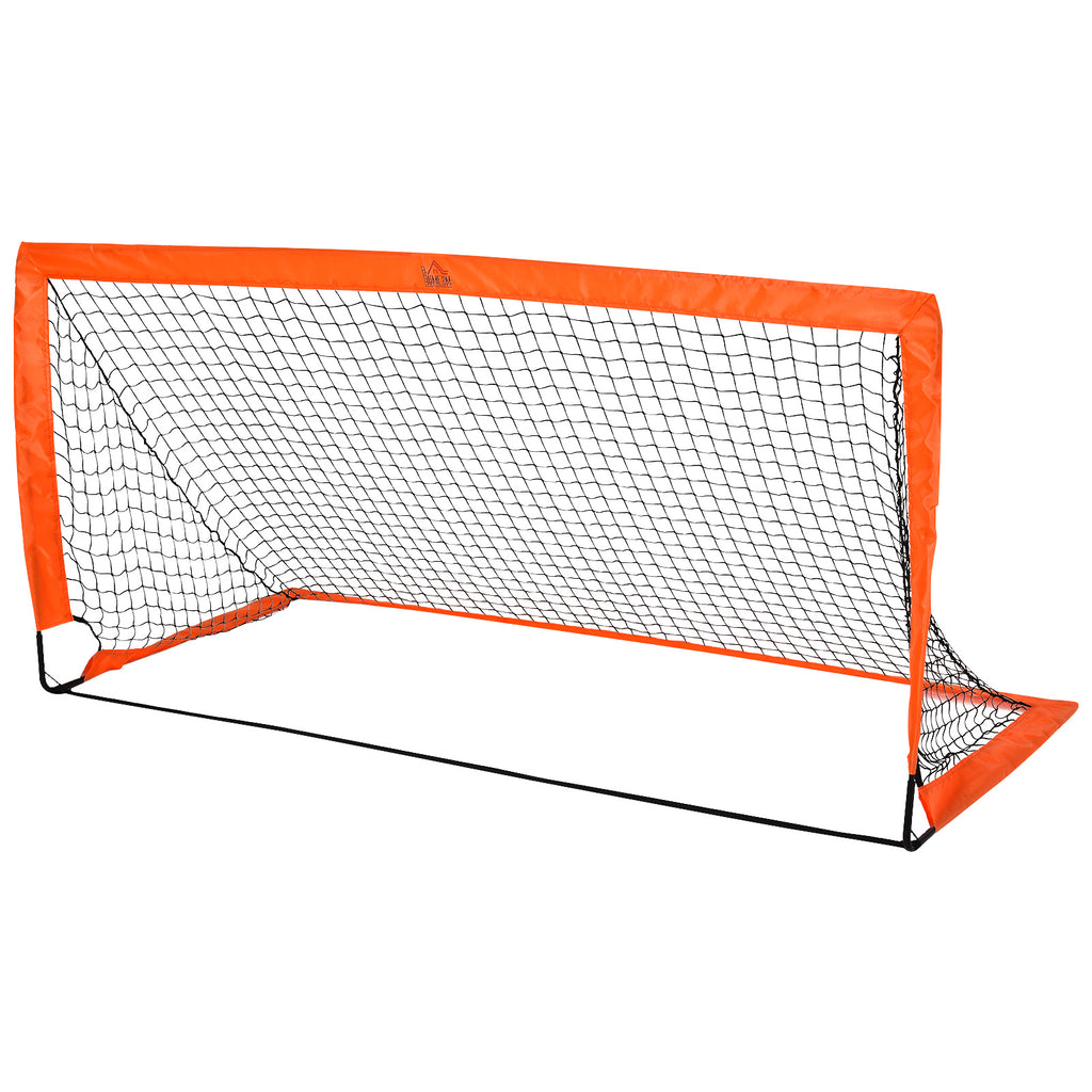 HOMCOM Tetoron Mesh Outdoor Folding Football Goal Orange - Inspirely