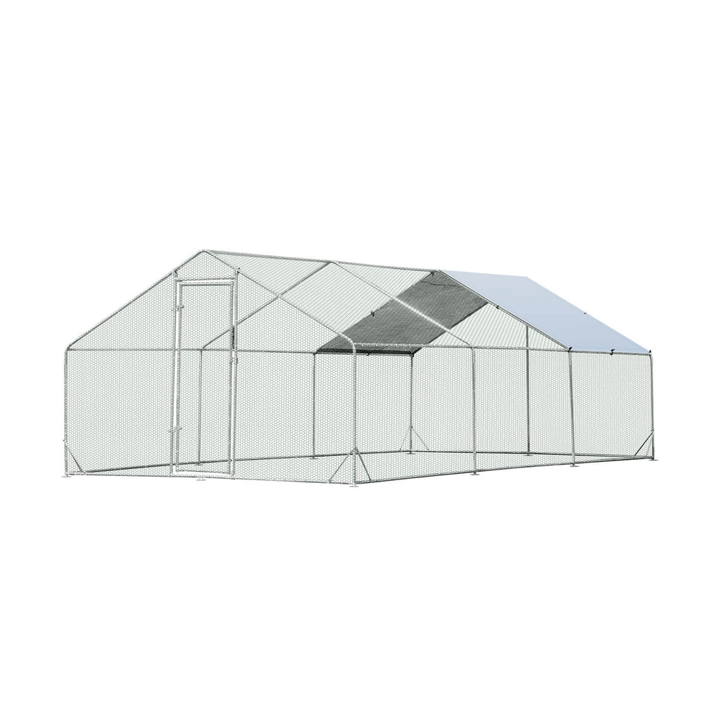 Large Spire-Shaped Chicken Coop with Sun-Protective Cover-600 cm x 300 cm x 195 cm