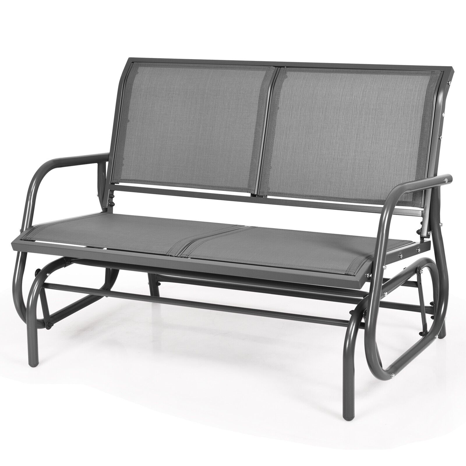 Outdoor Swing Glider Chair with Spacious Space-Grey