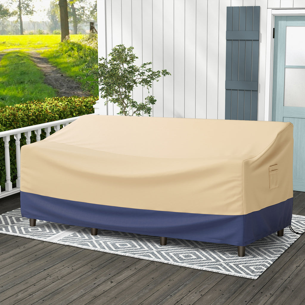 3-Seater Outdoor Sofa Cover Heavy Duty Patio Sofa Cover with Air Vents