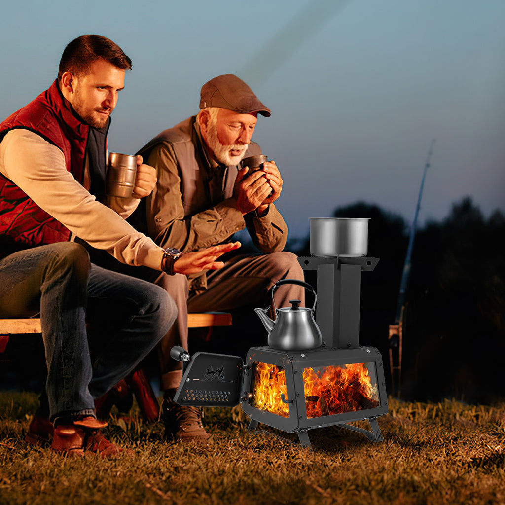 Portable Wood Burning Stove with 2 Cooking Positions