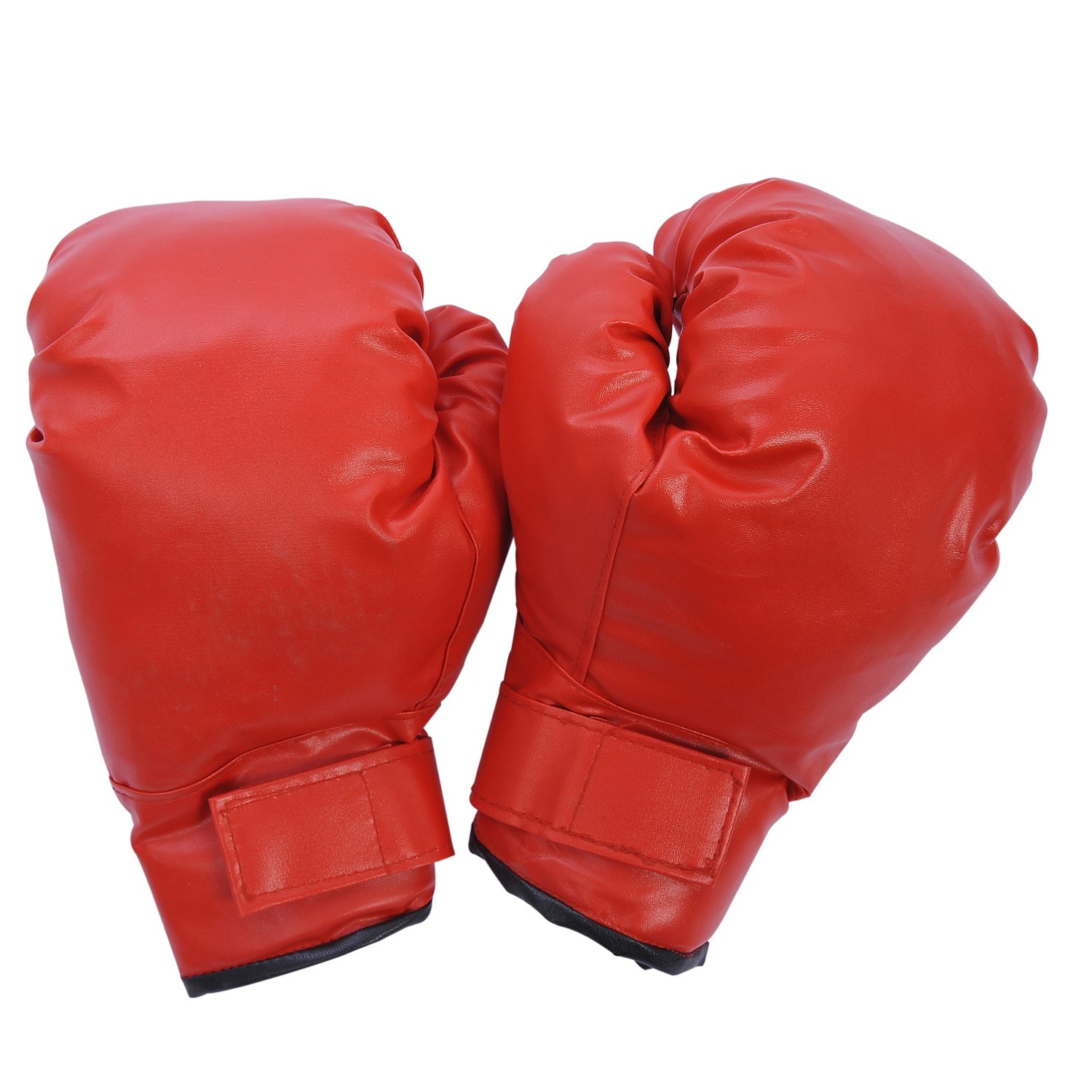 HOMCOM Kids PU Freestanding Boxing Punch Bag w/ Gloves Black/Red
