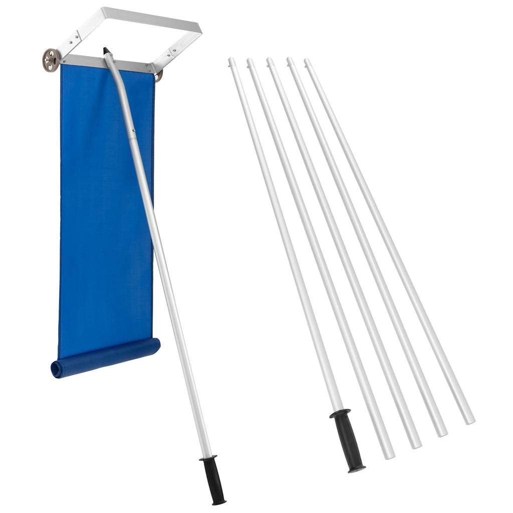 Snow Roof Rake with 5 Section Pole and Anti-slip Handle