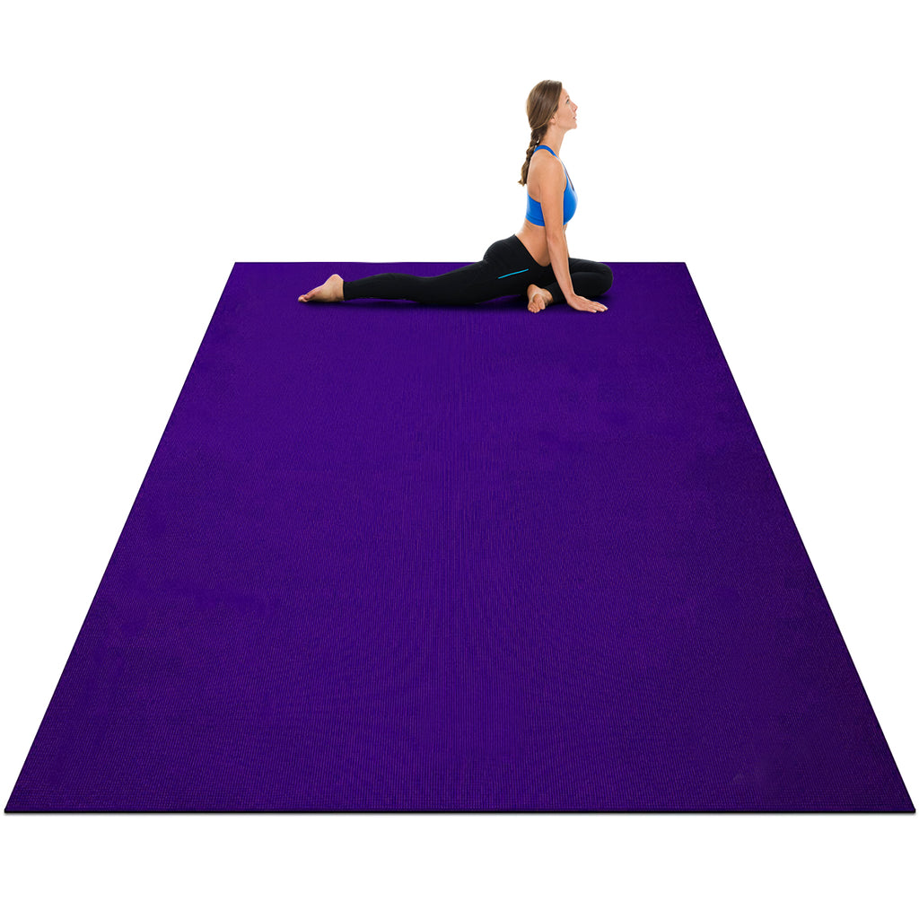 182 cm Thick Exercise Yoga Mat with Double-Sided Non-Slip Design-Purple