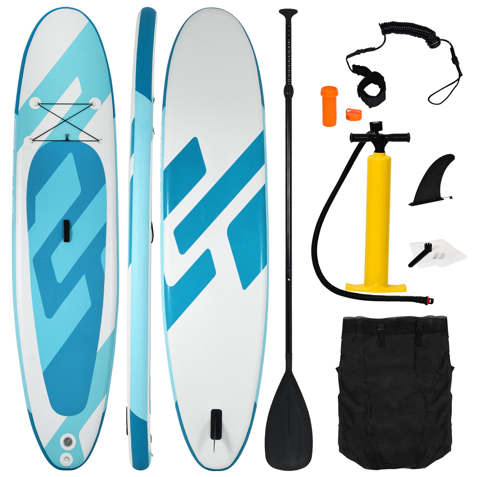 Inflatable Stand Up Paddle Board with Removable Fin Blue