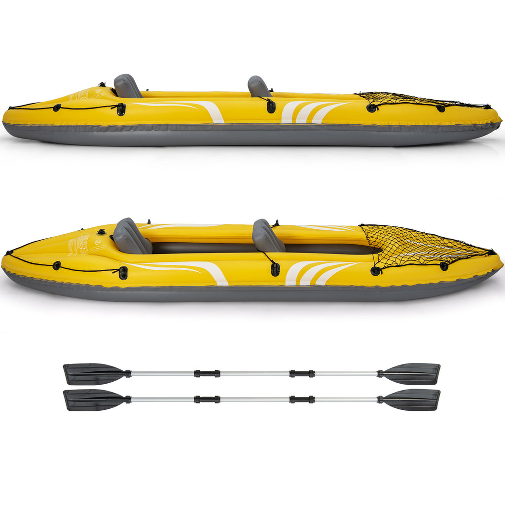 2-Person Inflatable Kayak Set with Removable Seats and Aluminum Oars