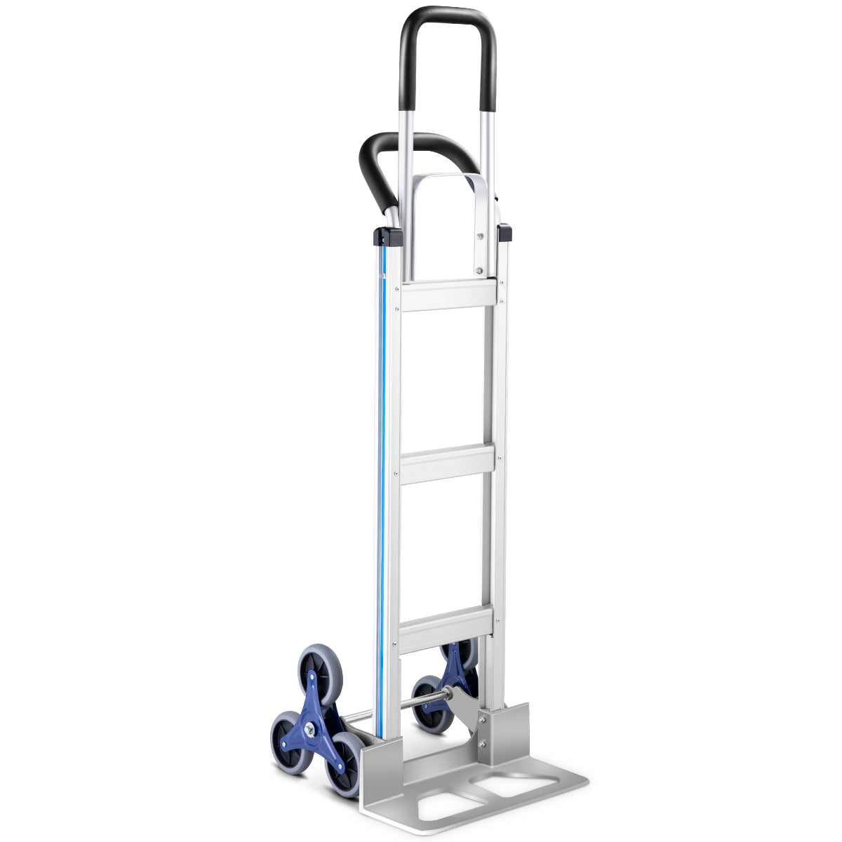 2-In-1 Aluminum Hand Truck with 6 Wheels and 2 Loop Handles