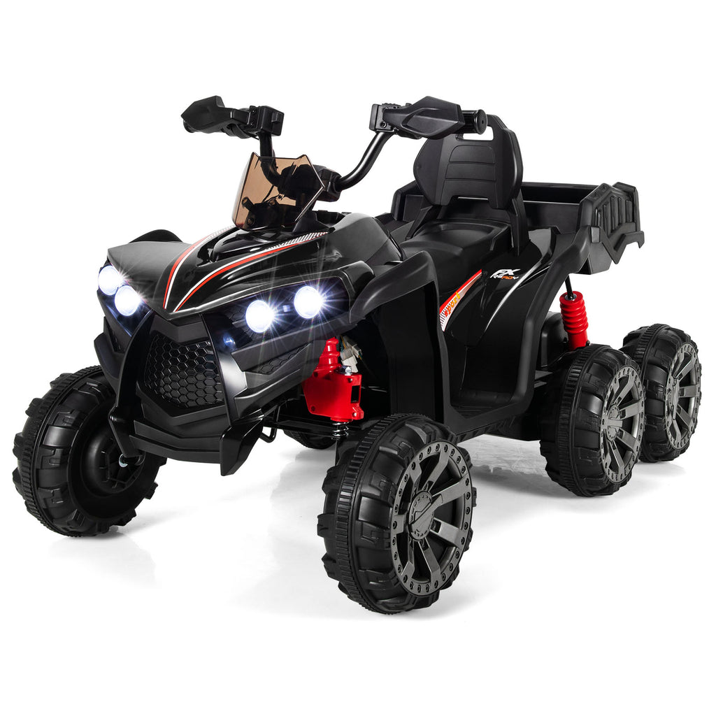 6 Wheels Kids Electric ATV with 4 Motors Black