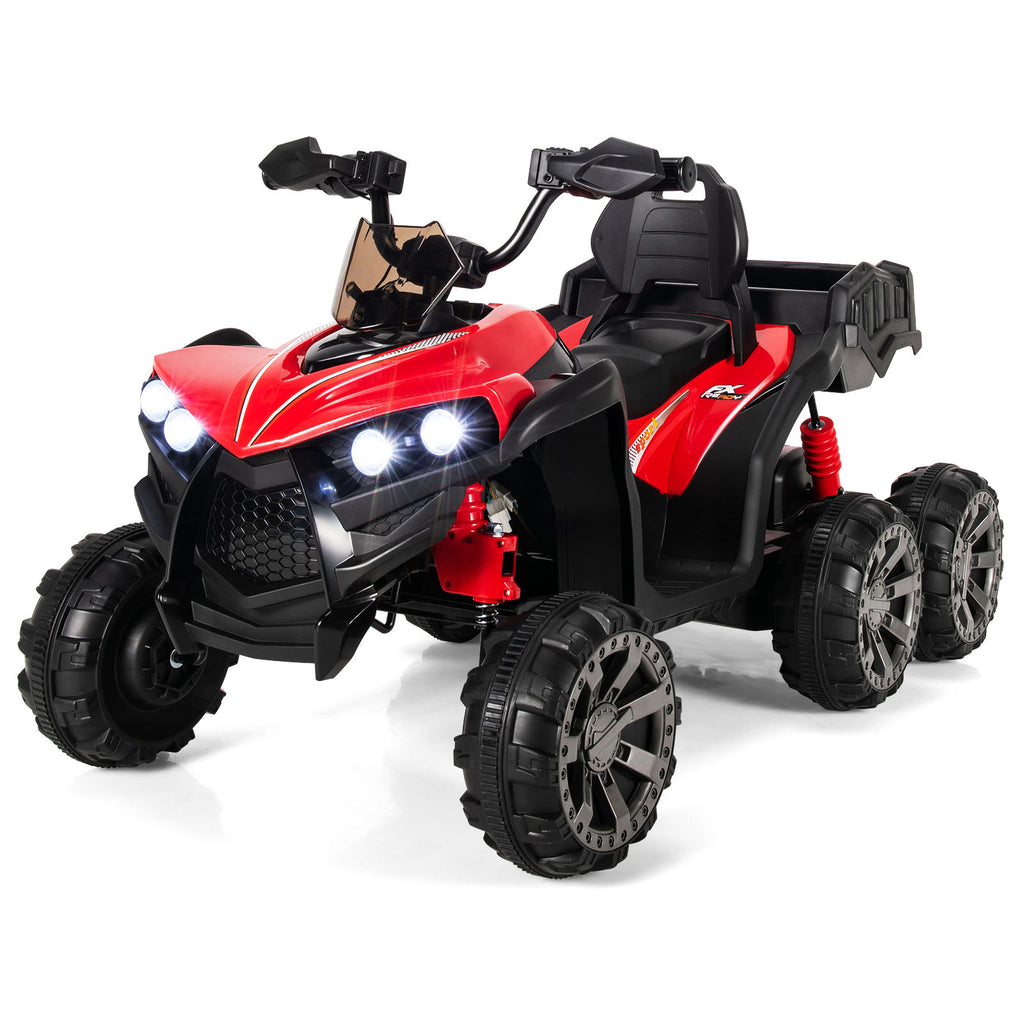 6 Wheels Kids Electric ATV with 4 Motors Red