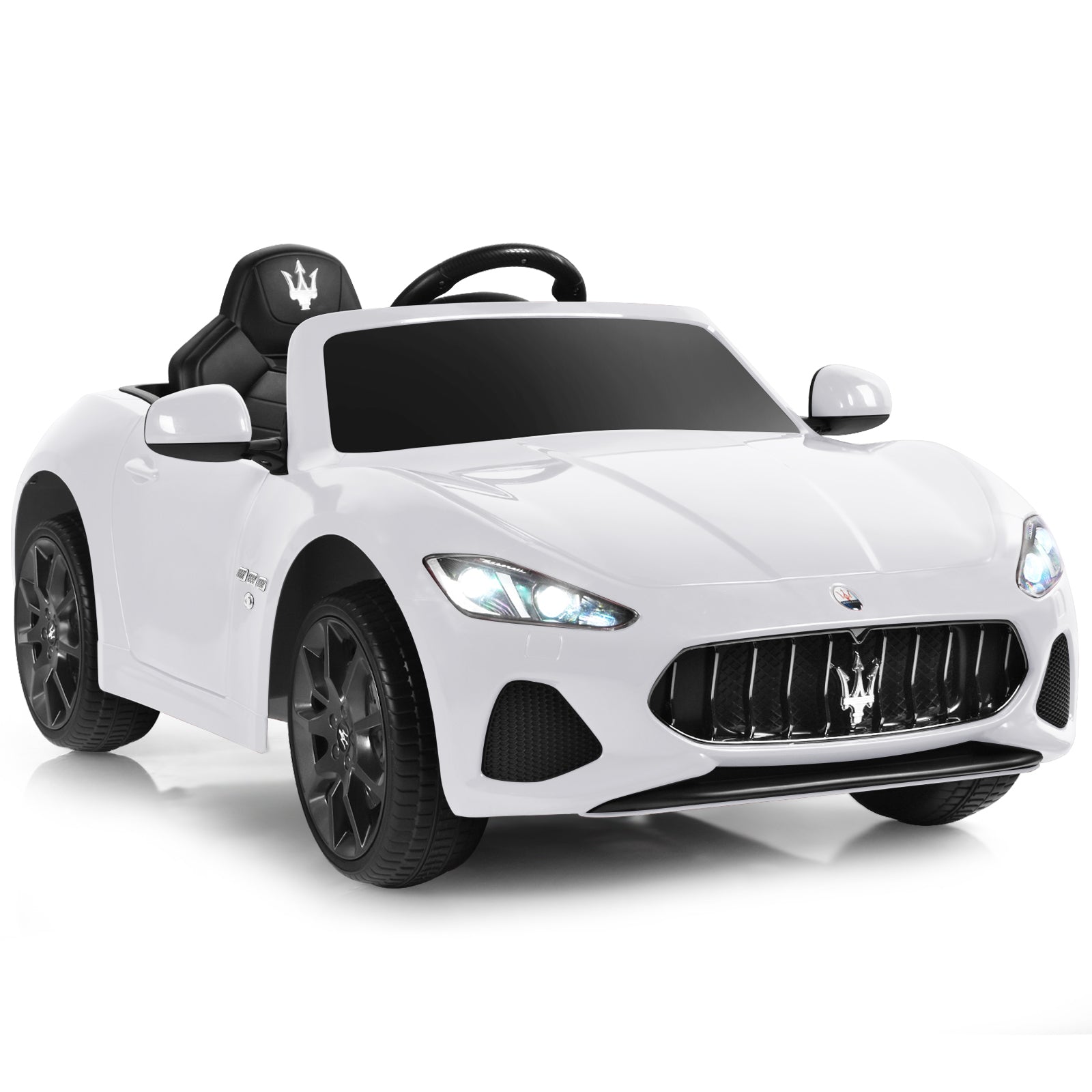 12V Battery Powered Compatible Maserati Toy Vehicle White