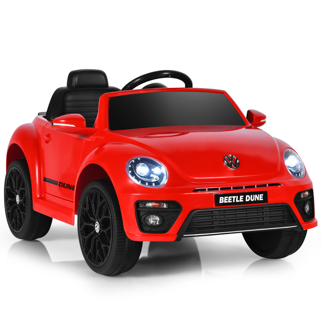 12V Volkswagen Beetle Electric Kids Ride On Car with Remote Control-Red