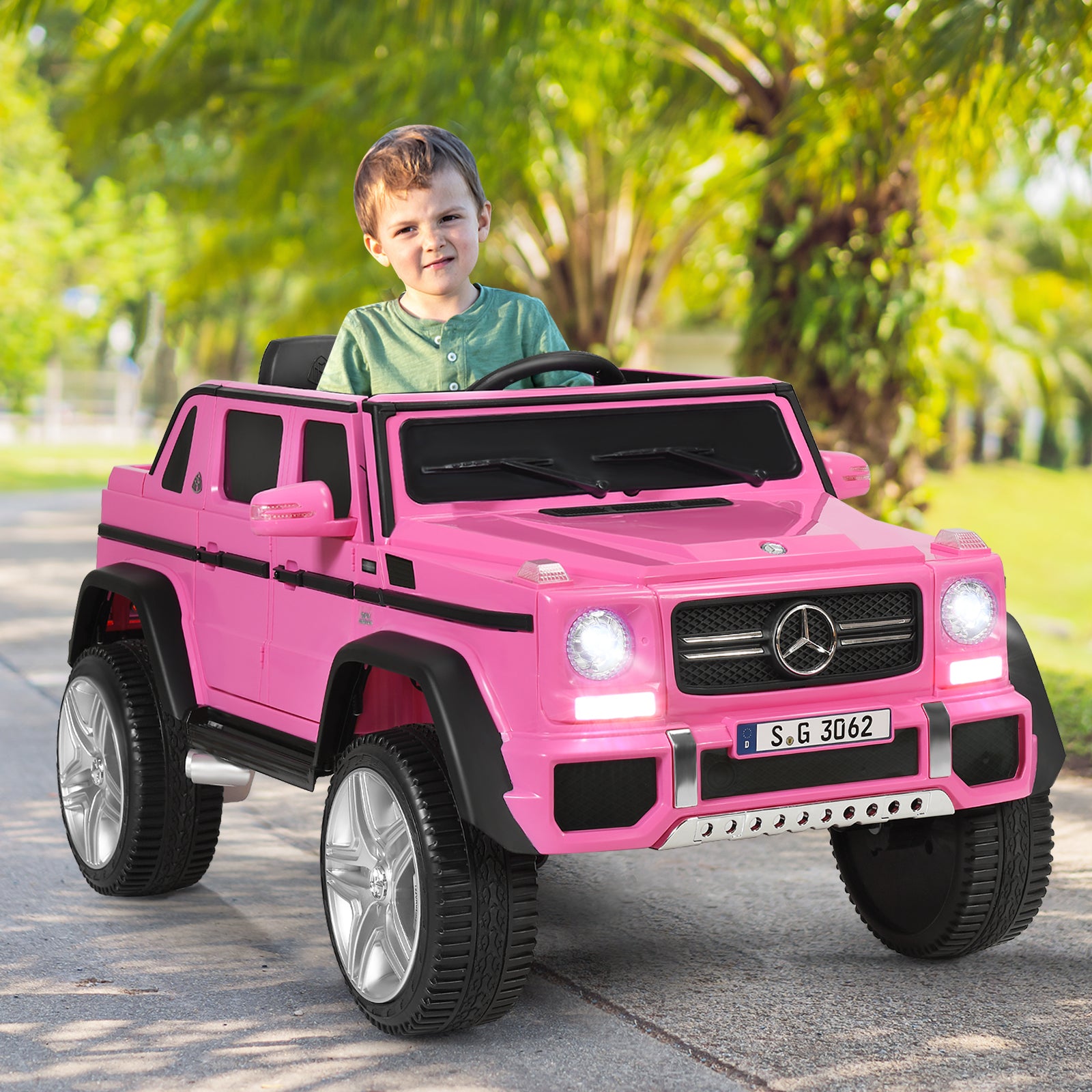 12V Electric Kids Ride On Car with 2 Motors and Remote Control Pink