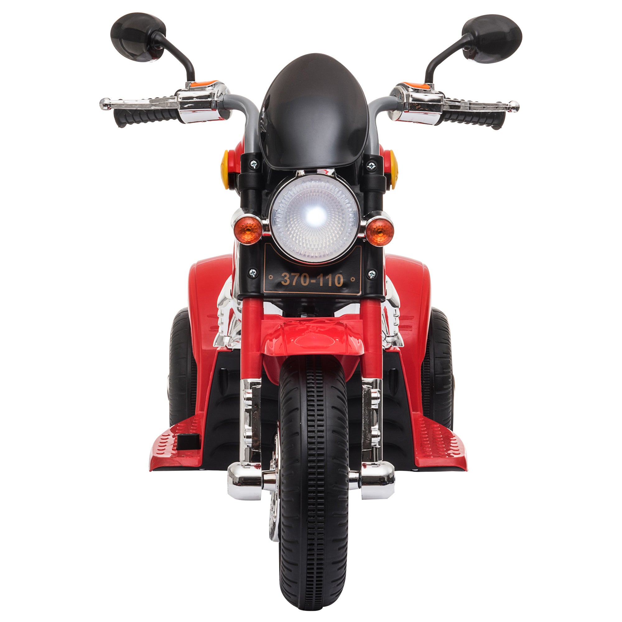 HOMCOM 6V Battery PP Kids Motorcycle Ride On Trike w/ Lights Music Horn 18 - 36 Months Red - Inspirely