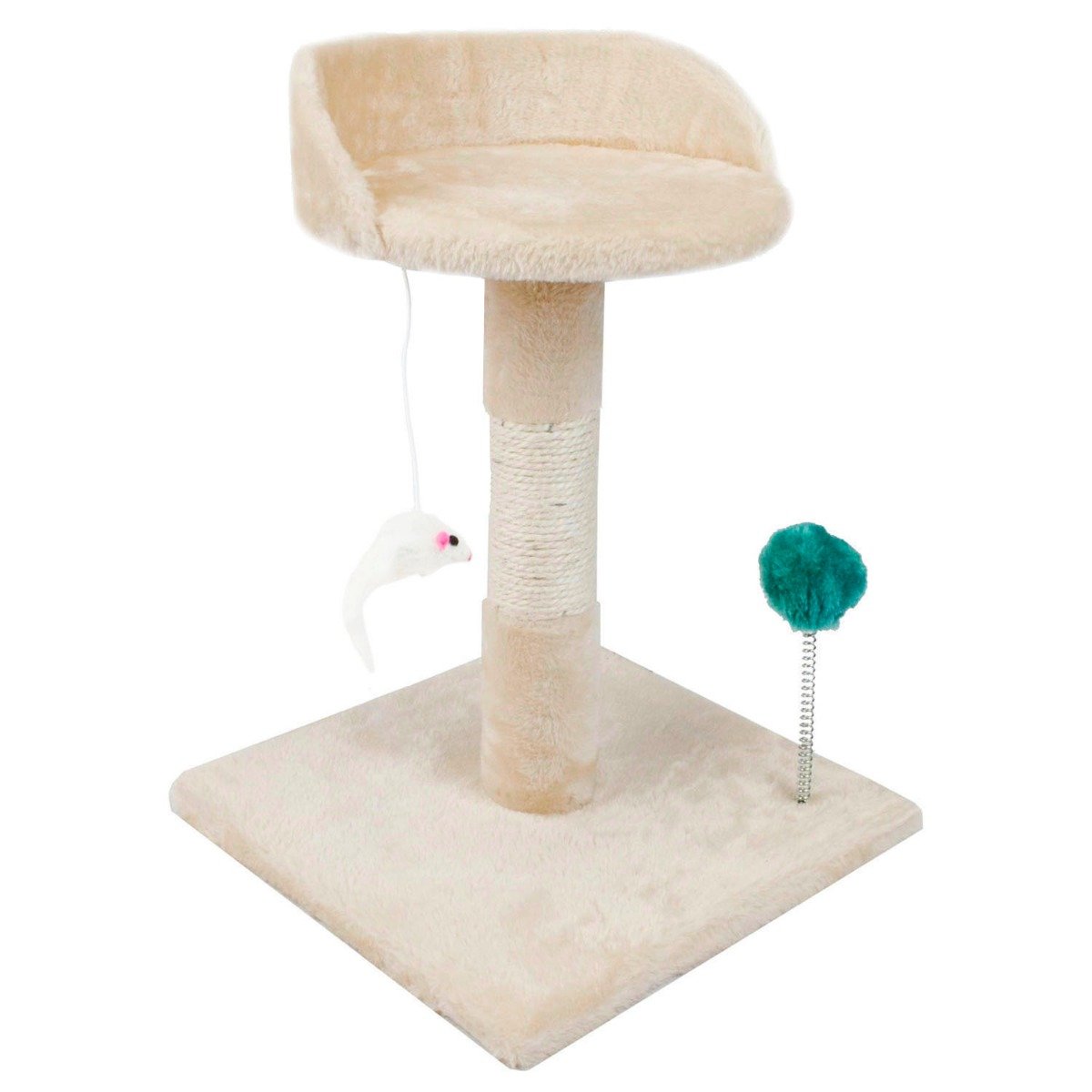 Chair Style Cat Tree - Beige - Inspirely